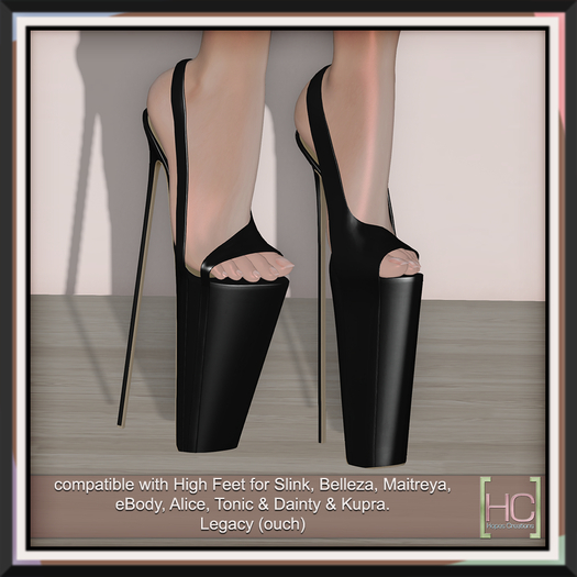 [HC] Unice Black Heels for Kupra, Maitreya, Legacy, Slink, Belleza, Tonic, Signature & eBody