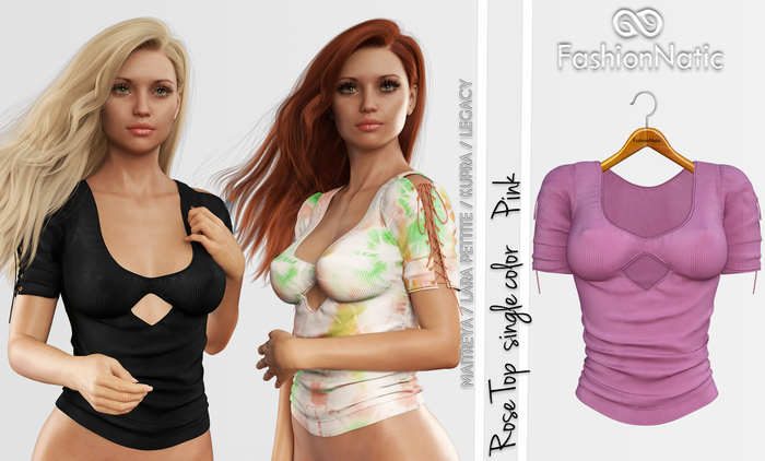 Rose Top Pink - Maitreya Lara, Lara Petite, Kupra Original, Legacy - FashionNatic