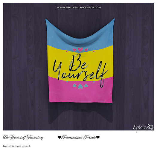 Epicine - Be Yourself - Pansexual Pride Tapestry