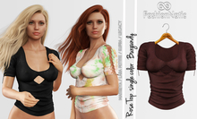 Rose Top Burgundy - Maitreya Lara, Lara Petite, Kupra Original, Legacy - FashionNatic