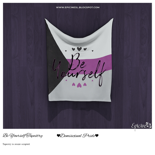 Epicine - Be Yourself - Demisexual Pride Tapestry