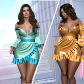 LM INNOCENT - Colors 2 - Off Shoulder Wrap Dress for Kupra Maitreya Petite Freya Hourglass