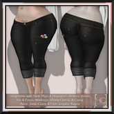 [HC] Unice Black Jeans for Kupra, Maitreya, Legacy, Slink, Belleza, Tonic, Signature & eBody