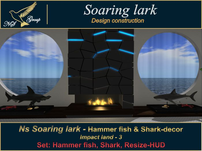 Ns Soaring lark -Hammer  fish & Shark  decor