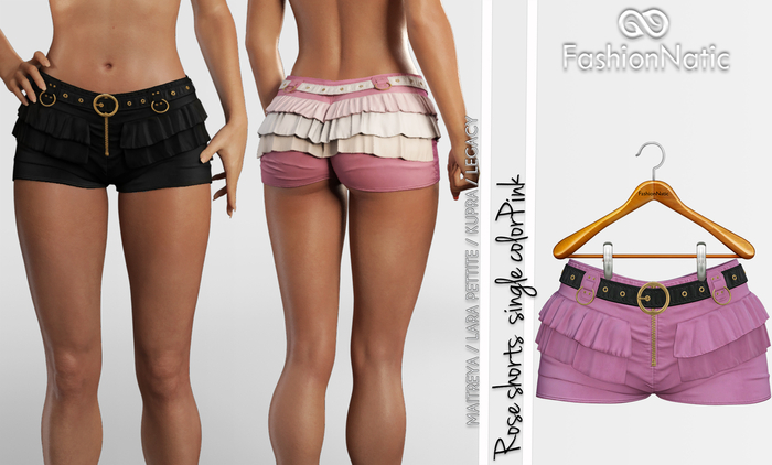 Rose Shorts Pink - Maitreya Lara, Lara Petite, Kupra Original, Legacy - FashionNatic