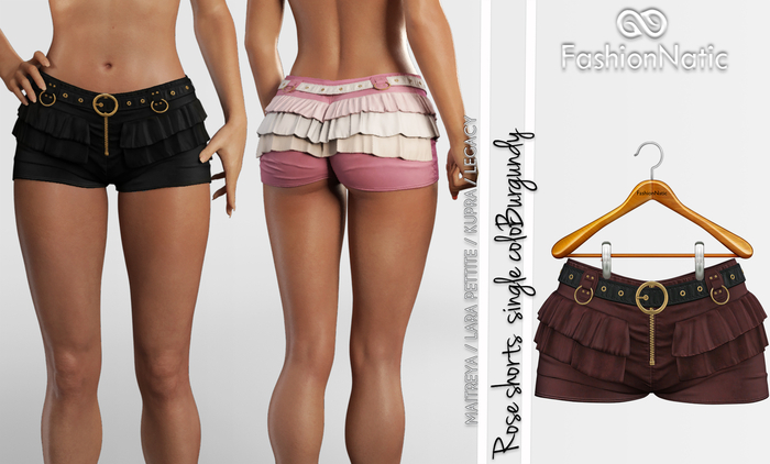 Rose Shorts Burgundy - Maitreya Lara, Lara Petite, Kupra Original, Legacy - FashionNatic