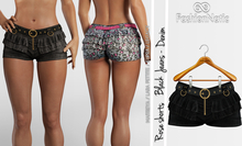 Rose Shorts Black Jeans- Denim - Maitreya Lara, Lara Petite, Kupra Original, Legacy - FashionNatic