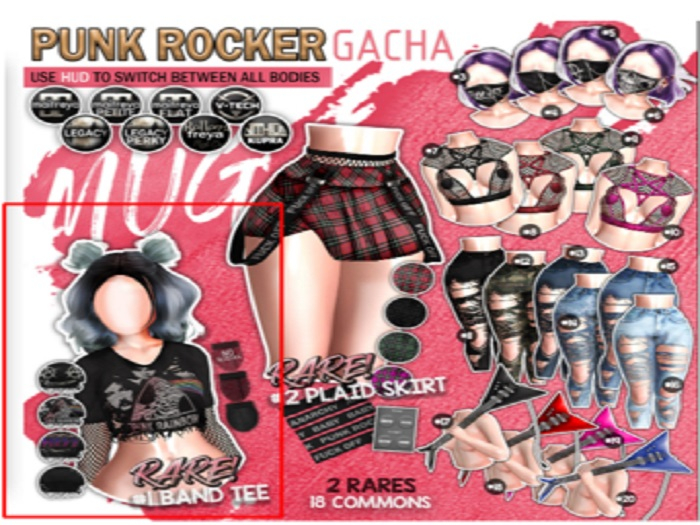 Mug - Punk Rocker - #9 Fishnet Top Green