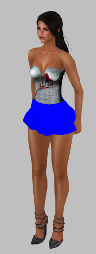 blue skirt
