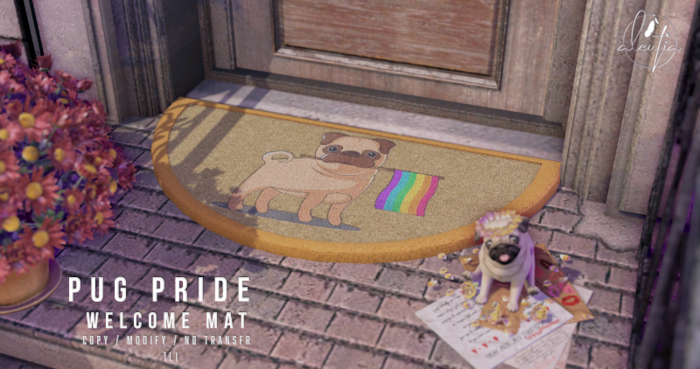 [Aleutia] Pug Pride Welcome Mat