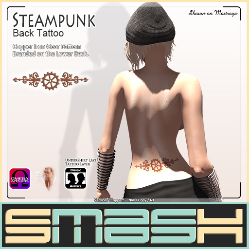 SMASH L.Back Tattoo-Steampunk (Copper) - BOXED
