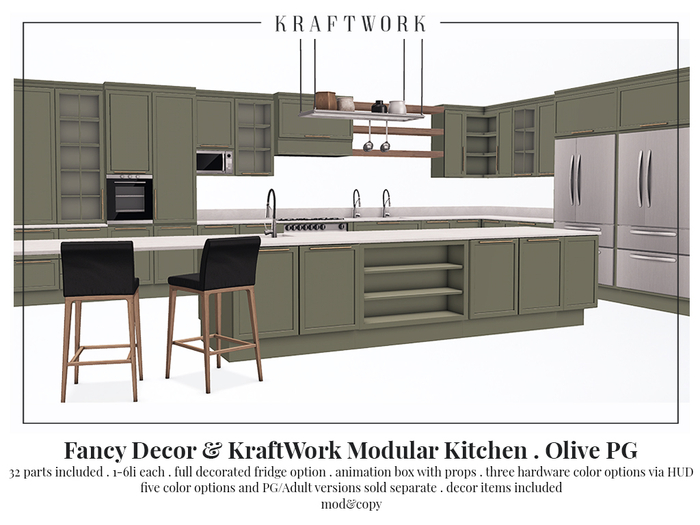 Fancy Decor & KraftWork: Modular Kitchen - Olive PG (ADD)