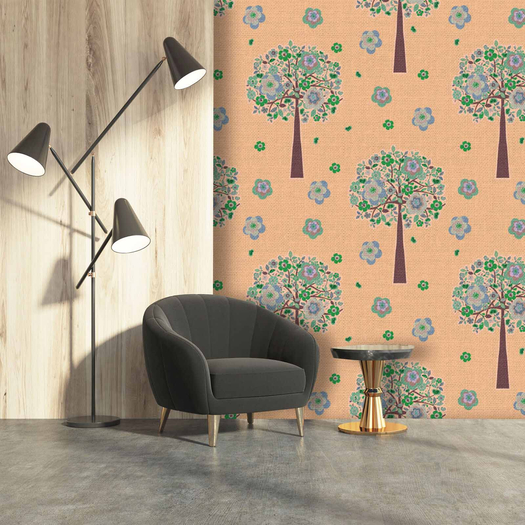 Martha Floral Trees Spring Fabrics texture (seamless)