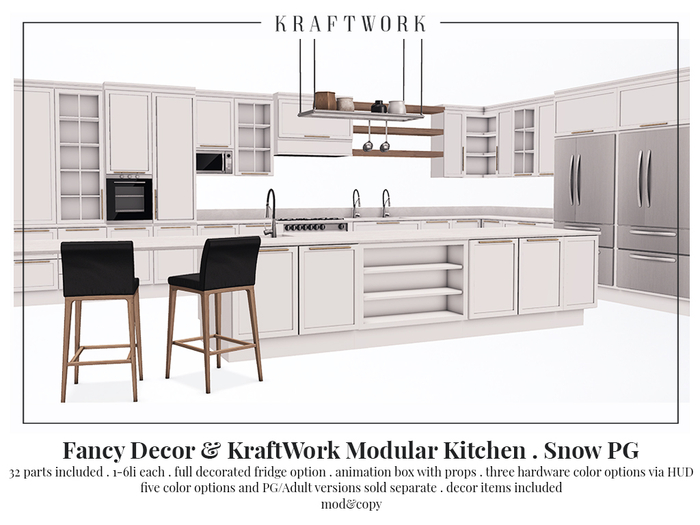 Fancy Decor & KraftWork: Modular Kitchen - Snow PG (ADD)