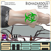 SMASH Back Tattoo - Biohazardous (Green) BAG