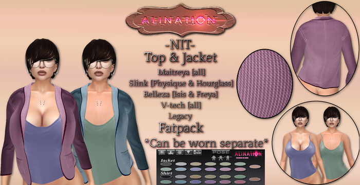 Alination-NIT-jacket and top-FATPACK[addme]