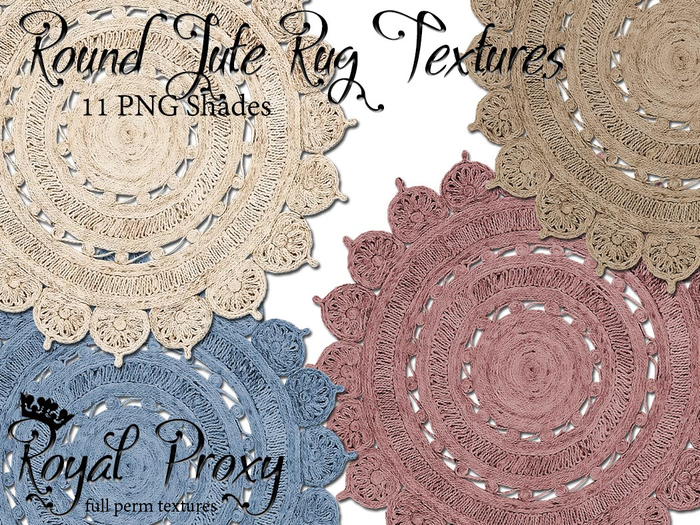 RP 11 Full Perm Round Jute Rugs Light