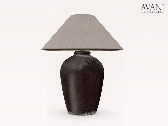Avani Shea Collection Rice Vessel Lamp, Ceramic