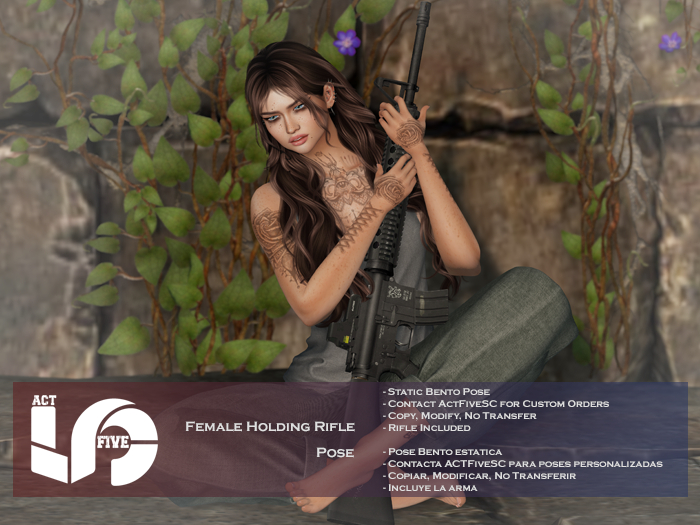 ACT5-688-Female Holding Rifle Pose BOXED