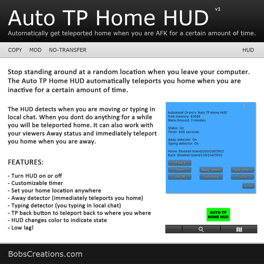 Auto TP Home HUD 
