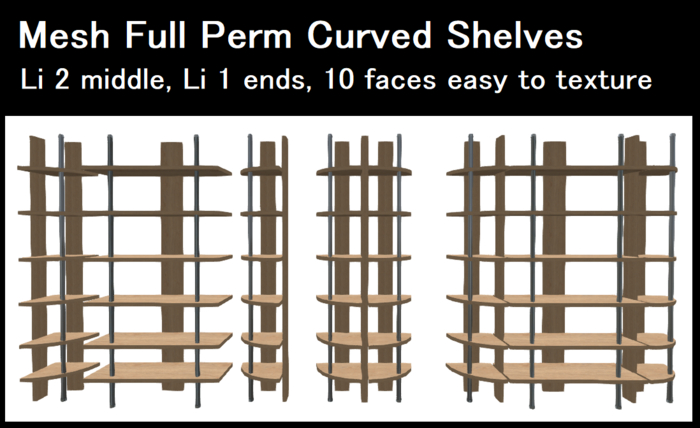 Mesh Full Perm Curved Shelves