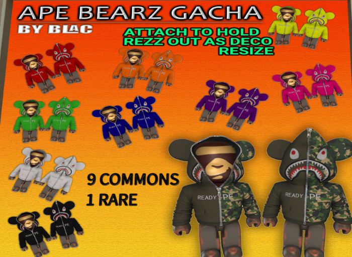 ZB-CAMO/APE BEARZ-RARE-(REZZ ME)