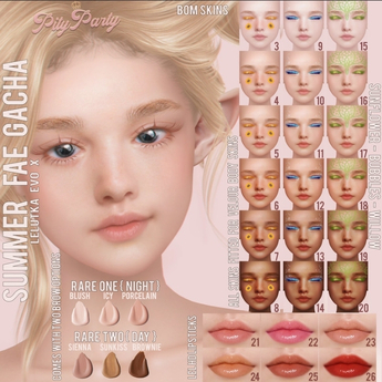 Second Life Marketplace - 25 { Pity Party } Summer Fae Gacha Lipstick