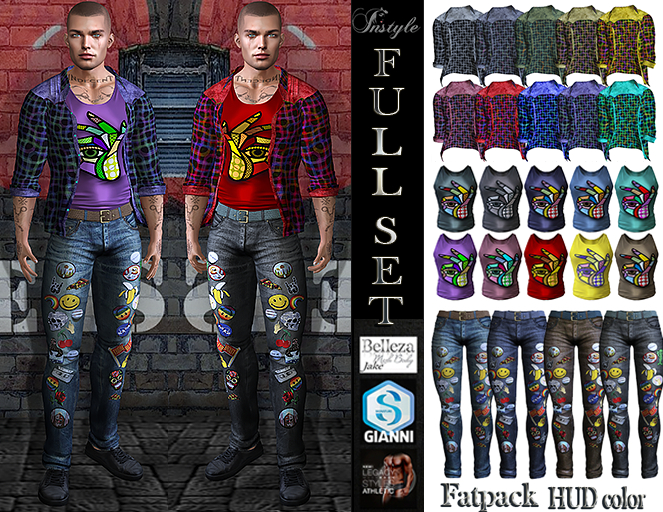 Sale 50%-InStyle-FULL SET Shirt&TankTop&Jeans - HUD color-v1
