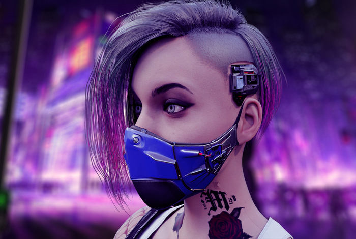 -MISAKI- Cybermask exquisite (Blue) Female
