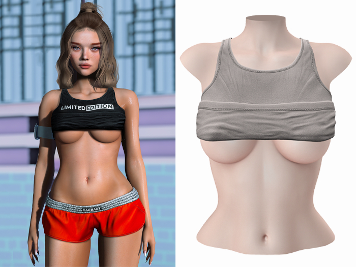 -[ vagrant ]- Kaylee Top - Solid Silver