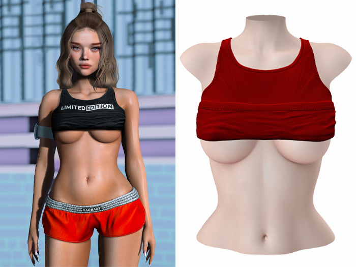 -[ vagrant ]- Kaylee Top - Solid Red