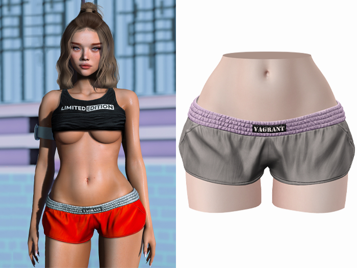 -[ vagrant ]- Kaylee Shorts - Silver