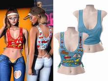 -[ vagrant ]- Brittany Top - Light Blue