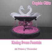 Cupids Kissing Swans Fountain Pink [Boxed]