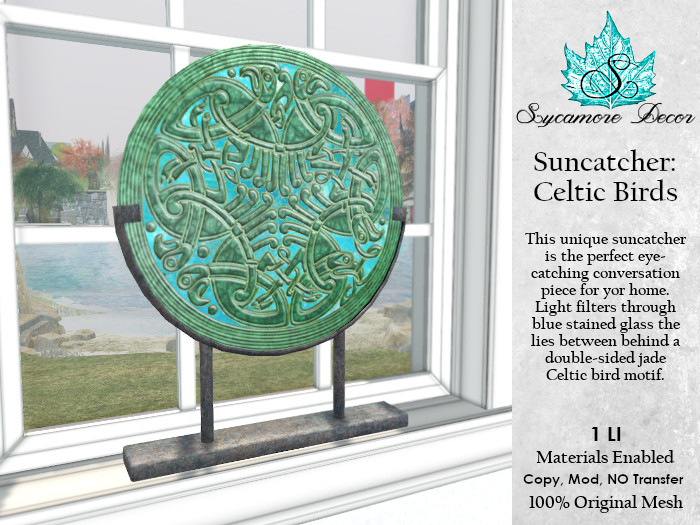 {SD} Suncatcher - Celtic Birds