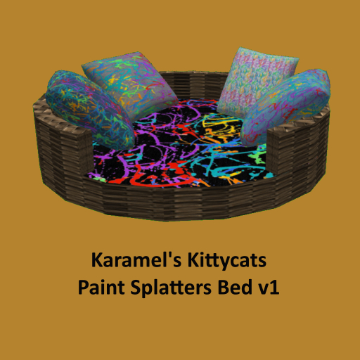 Karamel KittyCats Paint Splatters  Bed v1