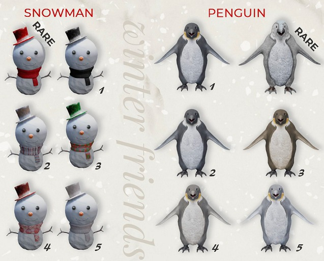 MINIMAL - Winter Friends - Snowman RARE