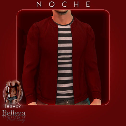 NOCHE. Bomber Jacket Red