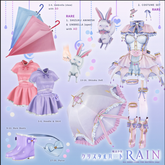2.SallieLanguage/CH Rain/Costume Full Set RARE