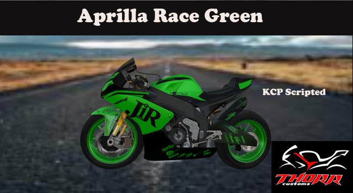 Motorcycle-  Race Green