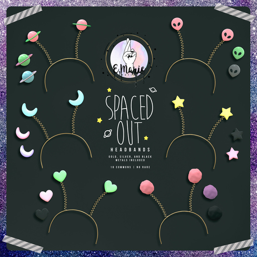 e.marie // Stars Headband - Black { rez }