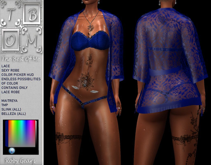 ::T.B.O.M::Lace Sexy Robe_Color Picker Hud 