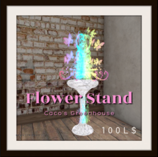 Flowerstand Butterfly (white marble)