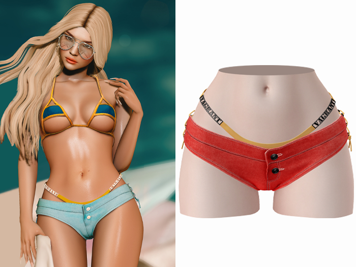 -[ vagrant ]- Caroline Shorts - Light Red