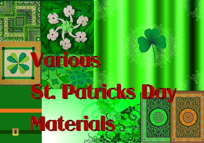 Various St. Patricks Day Materials - Set 3 - 11 textures