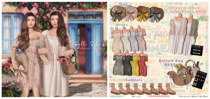 =Zenith=Belle Spring Flower Bow Hat (Dark)