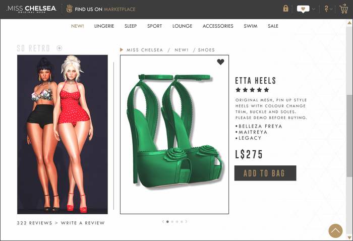 .miss chelsea. Etta Heels Green