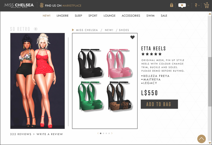 .miss chelsea. Etta Heels Colour Pack 1