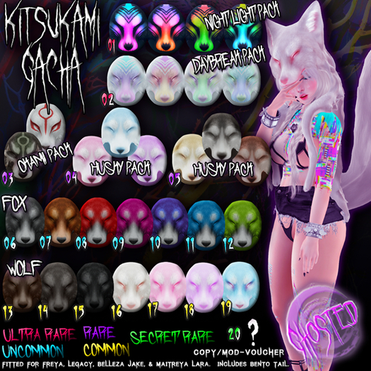 20.{GHOSTED} KITSUKAMI SECRET RARE- FOX OPAL