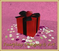 FDA Wrapped in Black Sparkling Red Romance Gift Box